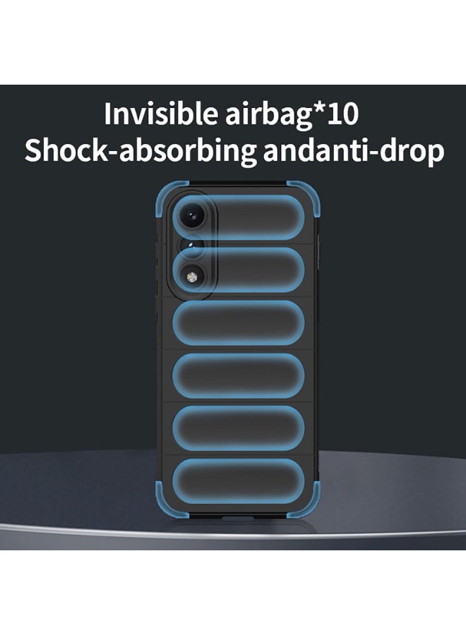 general Case for OnePlus Nord 5 5G, Shockproof Wave Pattern and Airbag Design Soft Liquid Silicone Skin Feel Frosted TPU Bumper Ultra-thin Phone Case Cover - Image 4