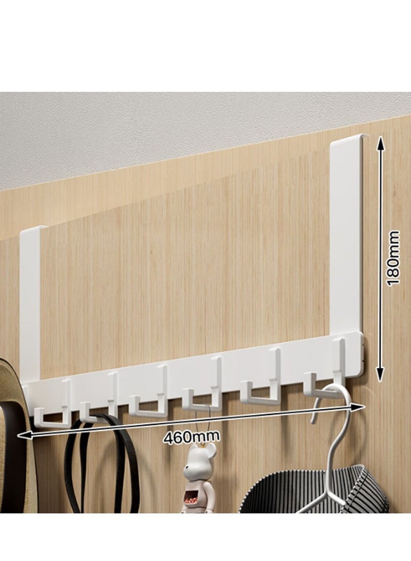 Arabest Door Hanger Over The Door Hooks Door Towel Rack Silent Door Hook for Hanging Bathroom Door Hanger Room Kitchen Door Front Door Rear Door Hanger 7 Hooks (White） - Image 1