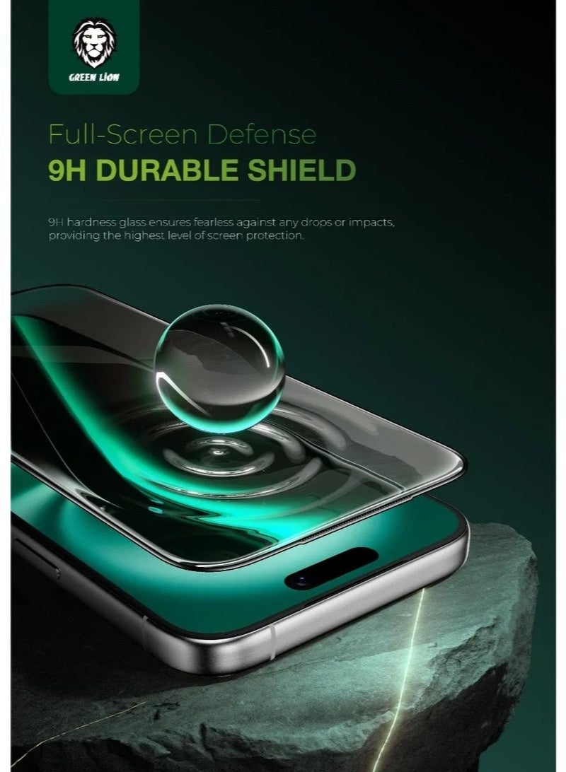 GREEN LION iPhone 17 Pro Glass / Screen Protector / Sir Louis 3D Curved Advanced Round Edge Glass - Image 3