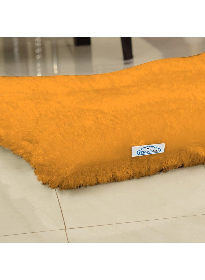 NEXTGO Floor Seat Cushions Yoga Meditation Mat Pooja aasan Soft Extra Comfortable Feather Touch Last Long Upto Washable Material Size 24 x 30 Inch 2 x 2.5 Fit Color Orange - Image 5