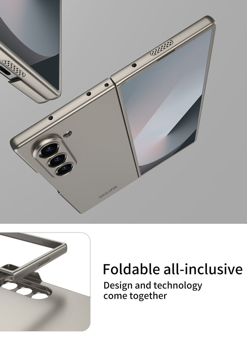 LEEKA Samsung Galaxy Z Fold 6 Ultra Thin Case with Precision Fine Hole Cutouts, Shockproof and Anti-Slip PC Back Cover for Enhanced Durability and Lightweight Protection - Black - Image 3