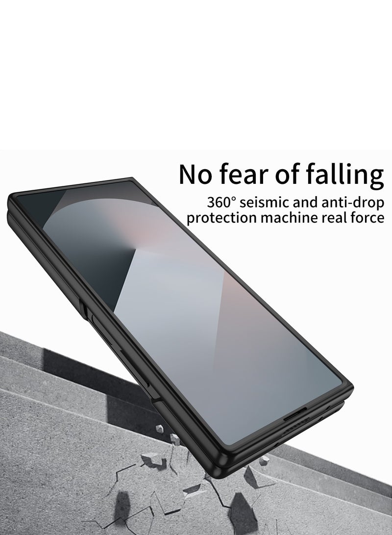 LEEKA Samsung Galaxy Z Fold 6 Ultra Thin Case with Precision Fine Hole Cutouts, Shockproof and Anti-Slip PC Back Cover for Enhanced Durability and Lightweight Protection - Black - Image 5