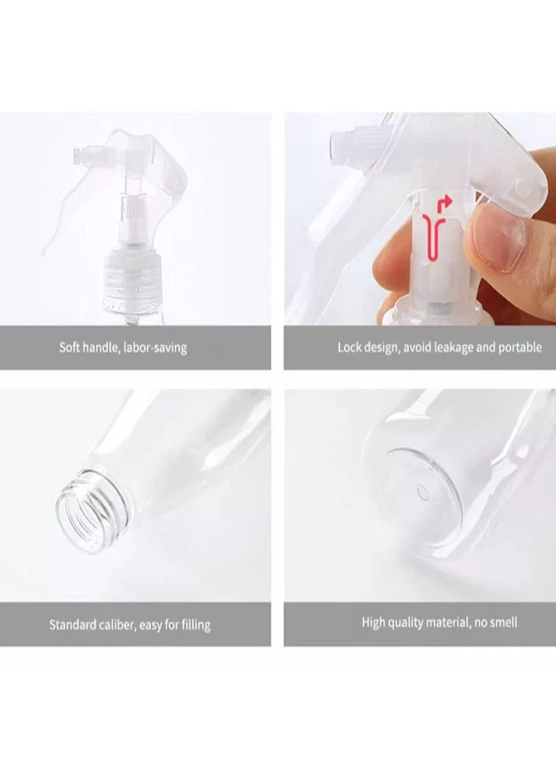 Pack of 2 Clear 200ml Plastic Spray Bottles for Water, Ideal for Plant Misting, Cleaning, Air Freshening, and Essential Oils - Versatile Empty Sprayers for Home and Garden Use. - Image 5