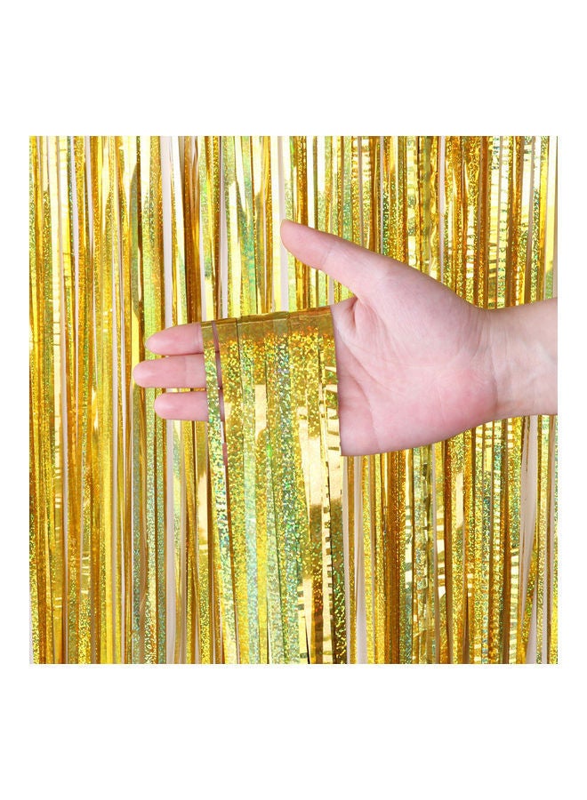 NIBEMINENT Birthday Party Glitter Foil Fringe Backdrop Decoration Curtain - Image 2