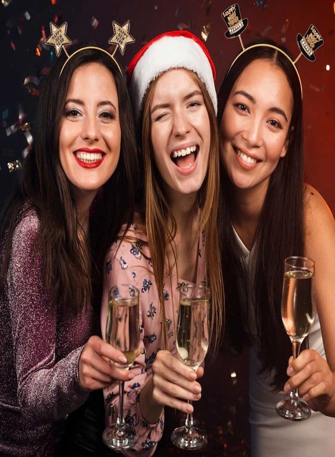PHALIN Happy New Year Headbands for Women, New Year’s Eve Hat Star Hairbands New Year Party Supplies Holiday Gifts - Image 3