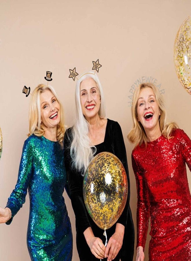 PHALIN Happy New Year Headbands for Women, New Year’s Eve Hat Star Hairbands New Year Party Supplies Holiday Gifts - Image 4