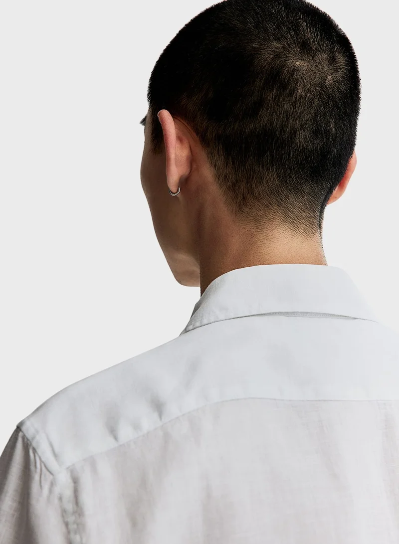 H&M Slim Fit Linen Shirt