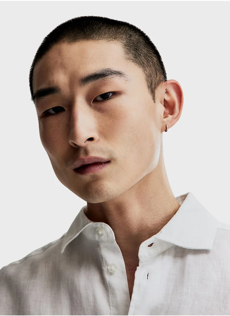 H&M Slim Fit Linen Shirt