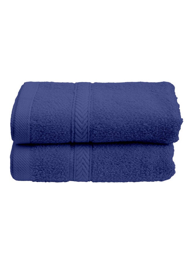 Princess 2-Piece Fast Absorbent Hand Towel Set Royal Blue 40 x 70cm - Image 1