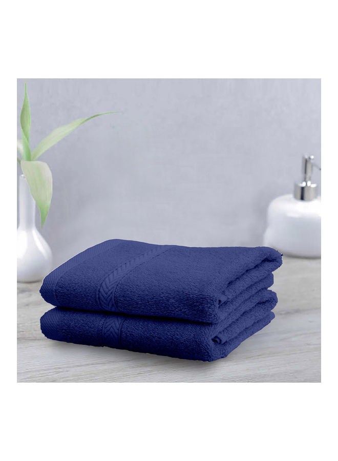 Princess 2-Piece Fast Absorbent Hand Towel Set Royal Blue 40 x 70cm - Image 2