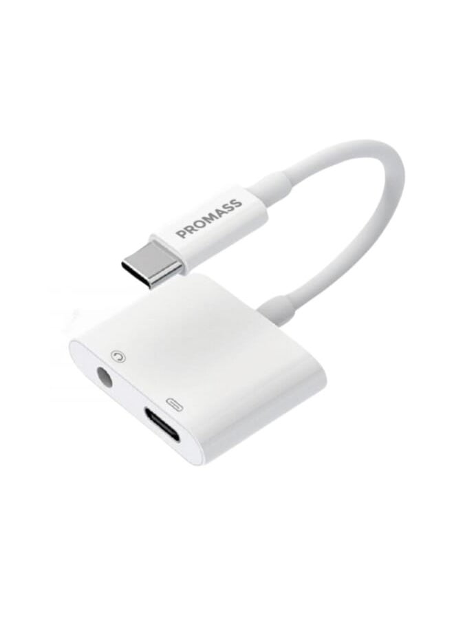 PROMASS Type C adapter, two ports, headphone and charger  - Image 1