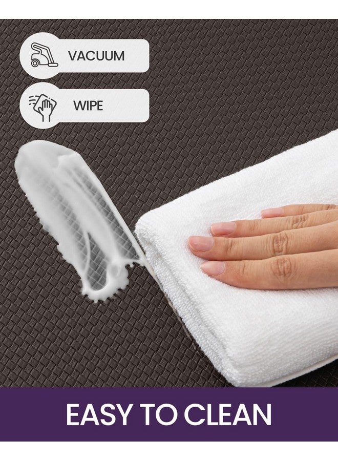 DEXI Kitchen Floor Mats Cushioned Anti Fatigue,17x29+17x59, Standing Runner Rug Waterproof, Comfort Memory Foam Padded for Front Sink Laundry Set of 2, Brown - Image 5