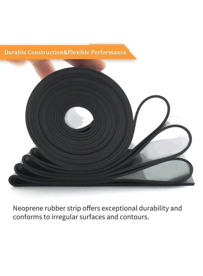 DOBTIM Neoprene Rubber Strips Rolls 1/8 (.125)" Thick X 4" Wide X 5' Long, Solid Rubber Strips Use for Gaskets DIY Material, Supports, Leveling, Sealing, Bumpers, Protection, Abrasion, Flooring, Black - Image 4