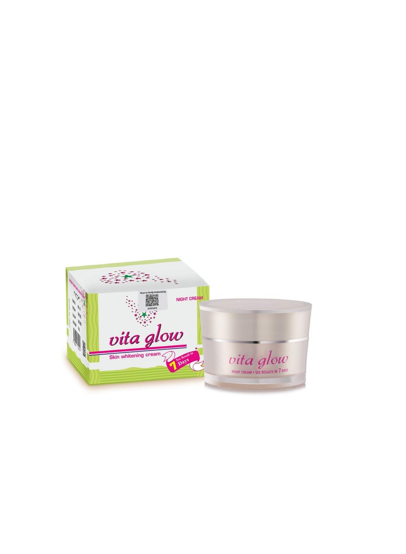 Vita Glow Achieve Youthful and Glowing Skin with Vita Glow Whitening Night Cream – Visible Results Fast