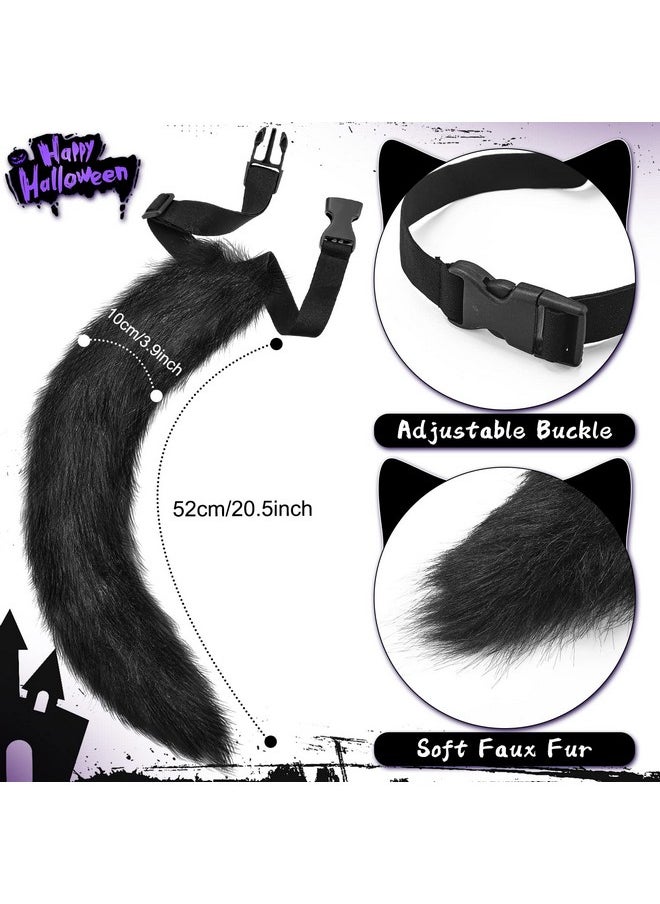 3 Pieces Halloween Cat Costume Set for Women Black Faux Fur Cat Ears Headband Fluffy Long Wolf Tail Neck Choker Cosplay Set for Fancy Dress Party - pzsku/ZCAD980D0ABE3407E4677Z/45/_/1741329956/6d6dbd6f-56ff-4c48-803c-74f111187483