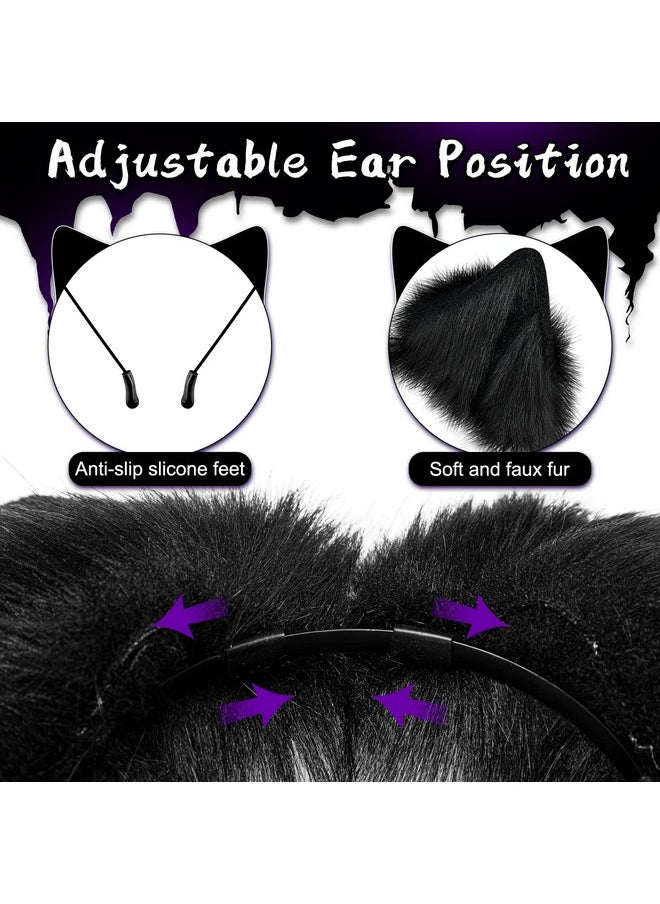 3 Pieces Halloween Cat Costume Set for Women Black Faux Fur Cat Ears Headband Fluffy Long Wolf Tail Neck Choker Cosplay Set for Fancy Dress Party - pzsku/ZCAD980D0ABE3407E4677Z/45/_/1741330180/f6f2cde0-07d8-4f8e-892d-8dc342b7a91e