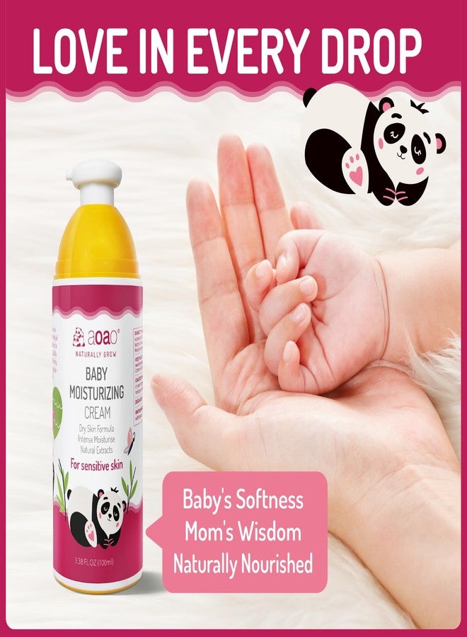 AOAO Kids Face Cream, Baby Soothing Moisturizing Cream, Nourishing & Hydrating, Gentle Formula with Shea Butter, Chamomile, Lightweight, Hypoallergenic, Baby Face Lotion, Safe for Newborns, 100ml/3.38oz - Image 3