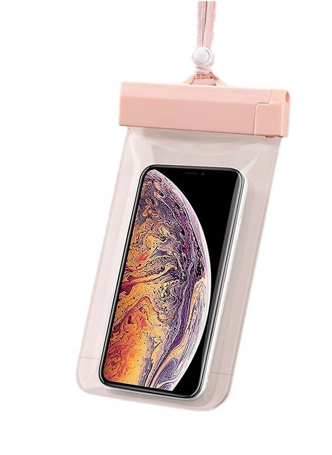 ShebSheb - Waterproof Phone Case,waterproof Phone Pouch For Iphone 14 13 12 11 Pro Max Xs Plus Galaxy S22 S21 Ultra ,ipx8 Waterproof Cellphone Dry Bag For Vacation Travel Up To 7.2" Pink -1 pack - Image 1
