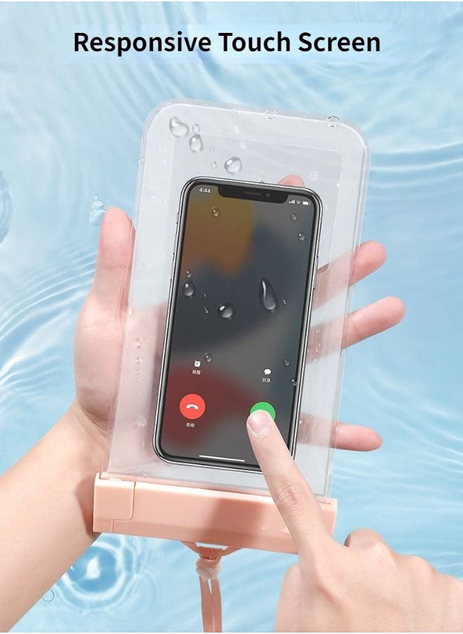 ShebSheb - Waterproof Phone Case,waterproof Phone Pouch For Iphone 14 13 12 11 Pro Max Xs Plus Galaxy S22 S21 Ultra ,ipx8 Waterproof Cellphone Dry Bag For Vacation Travel Up To 7.2" Pink -1 pack - Image 1