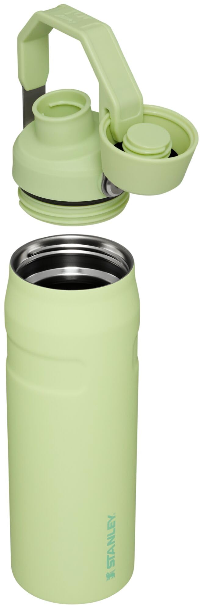 Stanley IceFlow Fast Flow Water Bottle 24 OZ | Angled Spout Lid | Lightweight & Leakproof for Travel & Gym | Insulated Stainless Steel | BPA-Free | Citron - Image 2