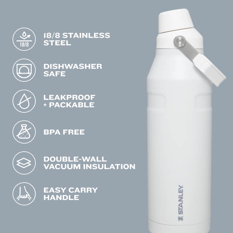 Stanley IceFlow Fast Flow Water Bottle 24 OZ | Angled Spout Lid | Lightweight & Leakproof for Travel & Gym | Insulated Stainless Steel | BPA-Free | Citron - Image 3