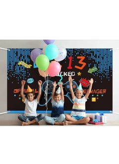 BOAO Video Game Birthday Decorations 8 9 10 11 12 13 14Th Birthday Decorations For Boys Gaming Theme Photo Props Backdrop Banner Teenager Birthday Decoration (Level 13)  - Image 5