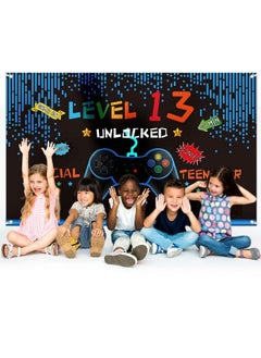 BOAO Video Game Birthday Decorations 8 9 10 11 12 13 14Th Birthday Decorations For Boys Gaming Theme Photo Props Backdrop Banner Teenager Birthday Decoration (Level 13)  - Image 4
