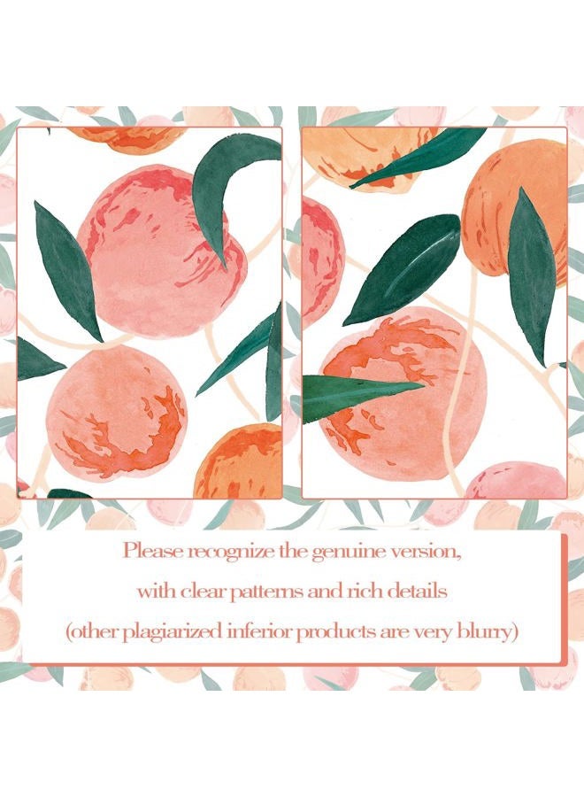 Lifeel Peach Shower Curtain, Allover Fruits Cute Bright Colorful Design Waterproof Fabric Bathroom Curtains Set with 12 Hooks, Peachy Pink 72×72 inch - Image 5