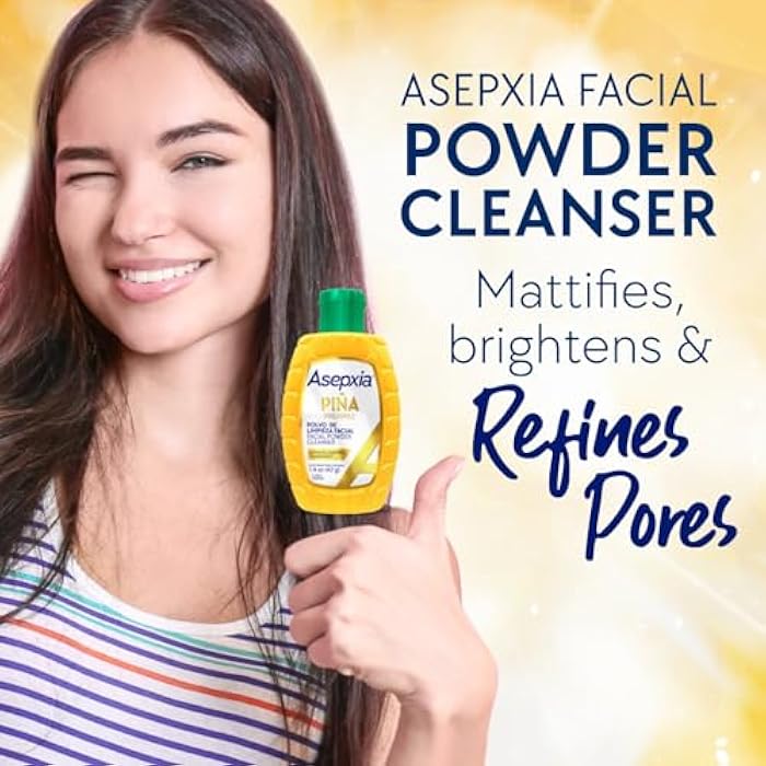 Asepxia Facial Cleanser Powder, Non-Abrasive Exfoliating Face Wash with Natural Pineapple Enzyme, Gentle Water-Activated Foaming Lather for Oily Skin, 1.4 oz - Image 2