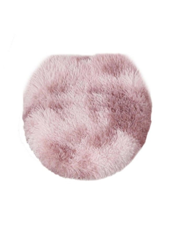 Insun Soft Fluffy Toilet Seat Cover, Washable Absorbent Lid Cover, Adjustable Non Slip Backing for Most Bathroom Toilet Lids Tie-Dyed Mauve Pink 17.7" x 19.7" - Image 2