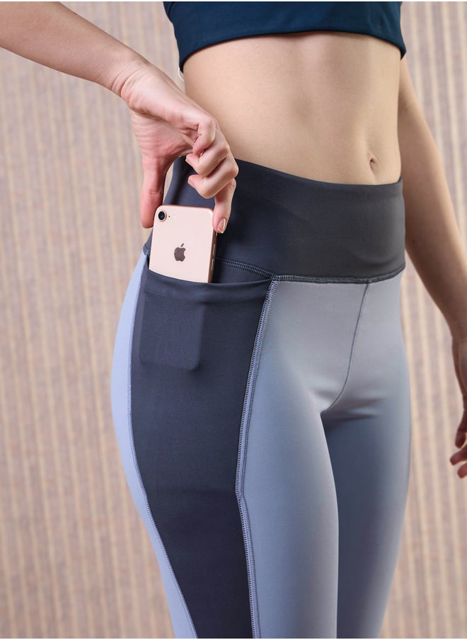 Technosport Women Color Block 4-Way Stretch Leggings  - Image 5