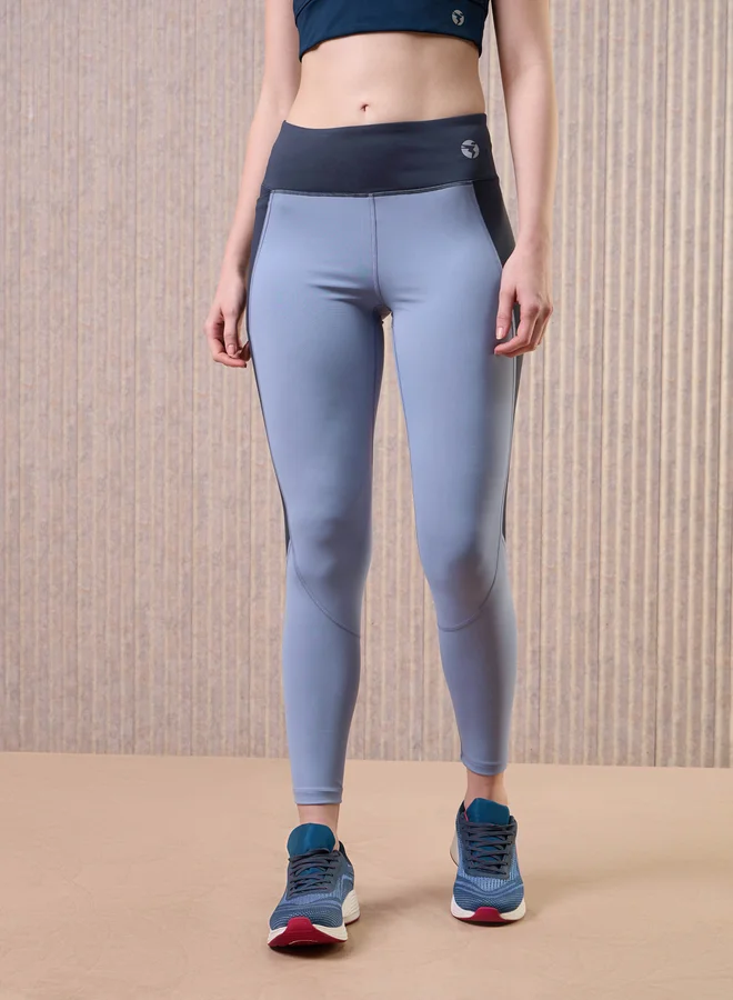 Technosport Women Color Block 4-Way Stretch Leggings