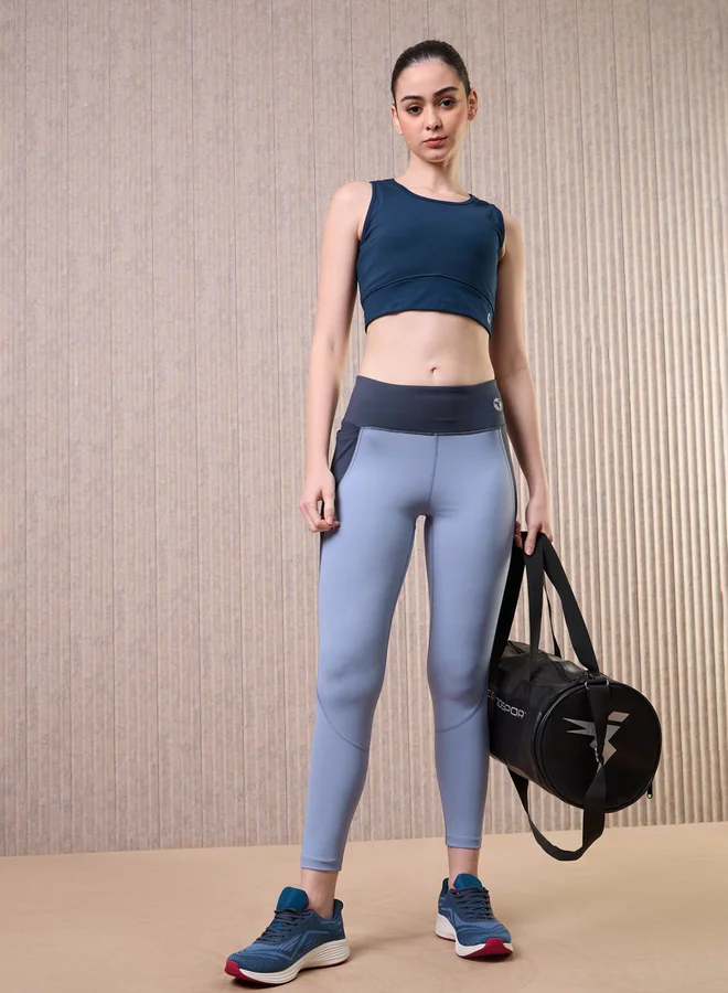 Technosport Women Color Block 4-Way Stretch Leggings
