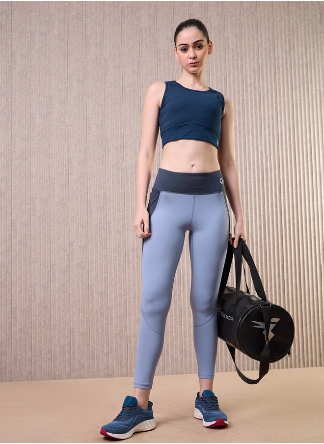 Technosport Women Color Block 4-Way Stretch Leggings  - Image 3
