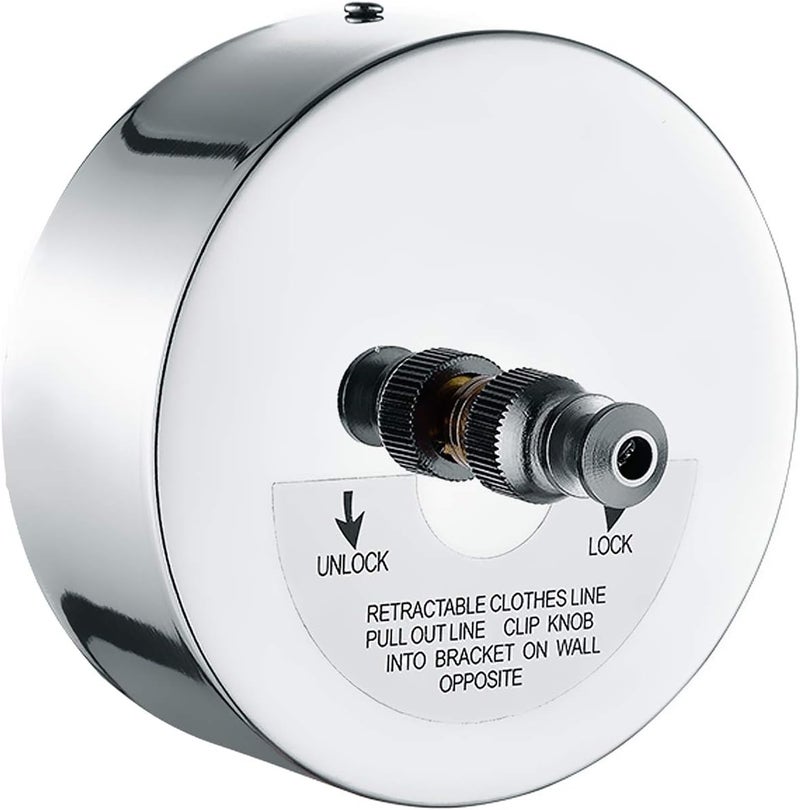 JOOM Retractable Clothesline Stainless Steel Heavy Duty 9Feet(MAX) for Hanging Drying in Bathroom Laundry Hotels, Chrome Finish,Round Style (Chrome A (Drill)) - Image 1