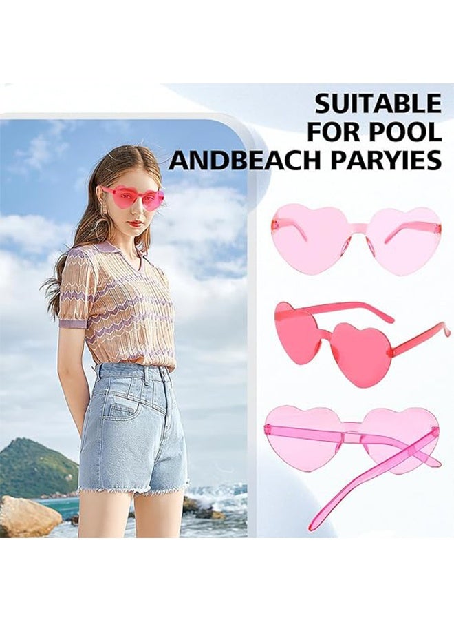اتش واي 4 قطع نظارات شمسية على شكل قلب نظارات على شكل قلب بالجملة لعيد الحب هالوين حفلات عُقد العزوبية للنساء والرجال - Image 2
