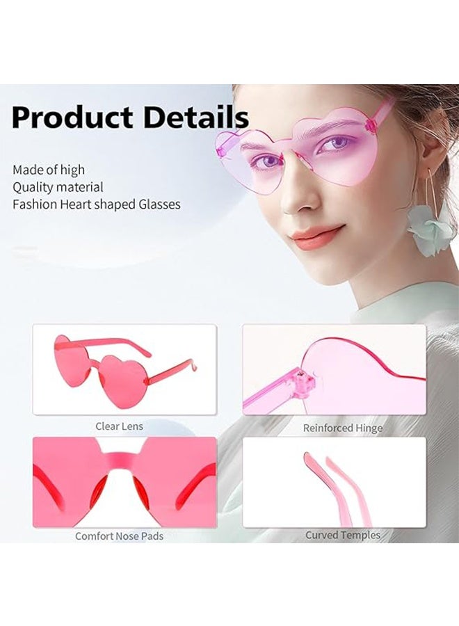 اتش واي 4 قطع نظارات شمسية على شكل قلب نظارات على شكل قلب بالجملة لعيد الحب هالوين حفلات عُقد العزوبية للنساء والرجال - Image 4