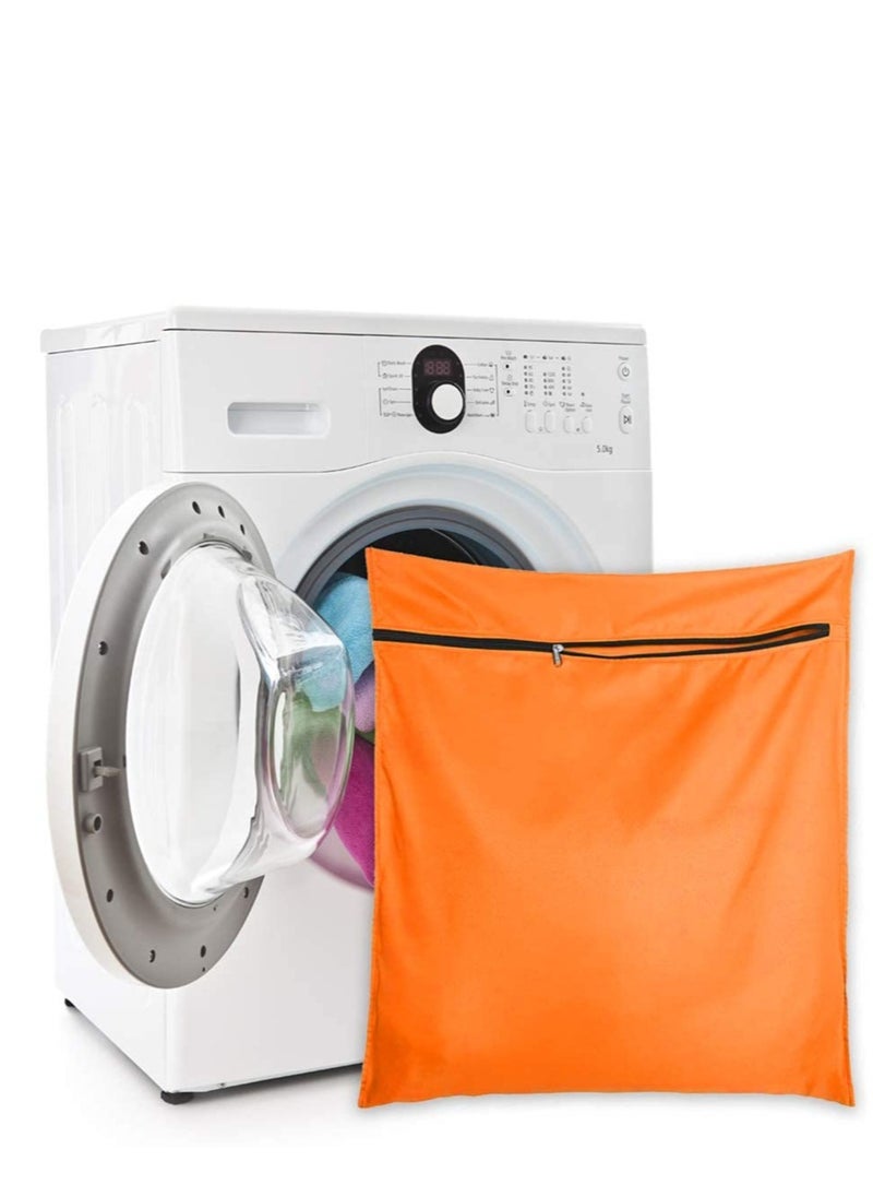 SYOSI - Pet Laundry Bag, Filters Pet Hair Petwear Wash Bag for Washing Machine with YKK Zip for Pet Bedding Blankets Towels Jumbo, Orange - Image 1
