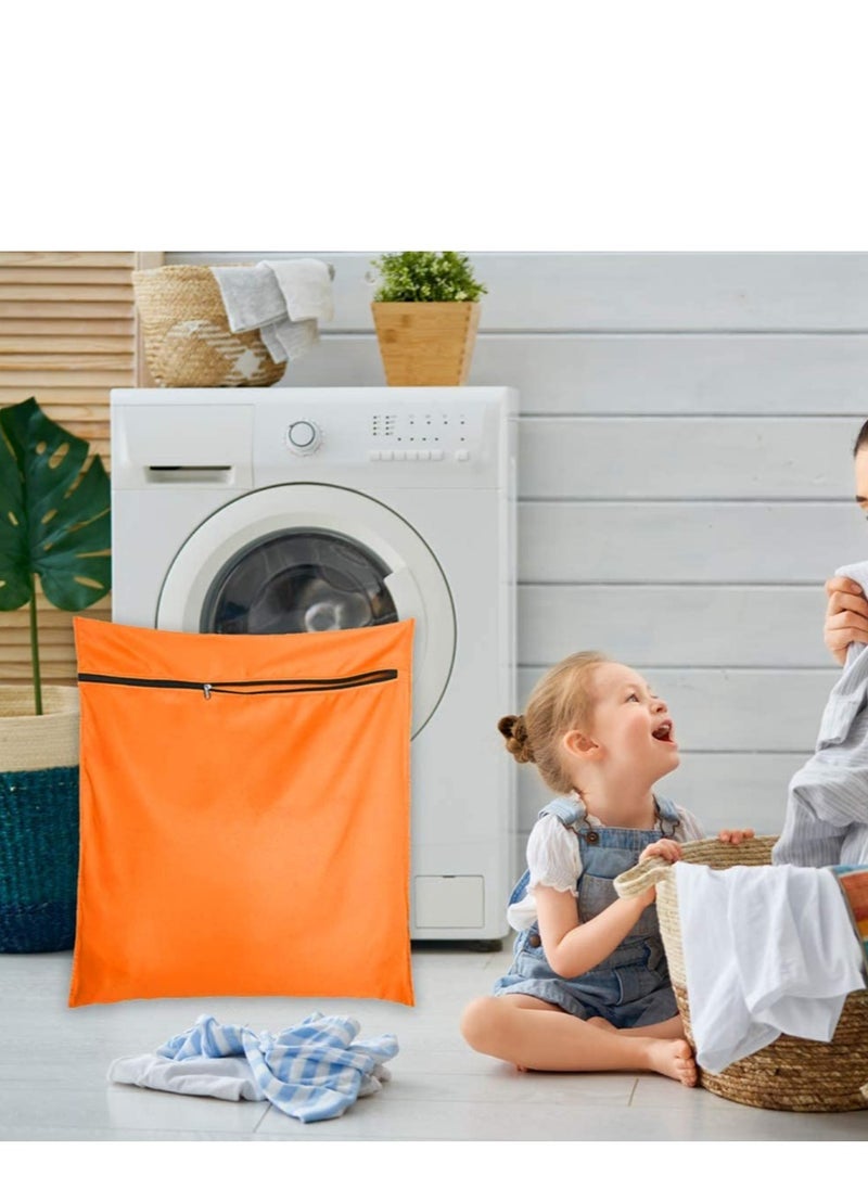 SYOSI - Pet Laundry Bag, Filters Pet Hair Petwear Wash Bag for Washing Machine with YKK Zip for Pet Bedding Blankets Towels Jumbo, Orange - Image 1
