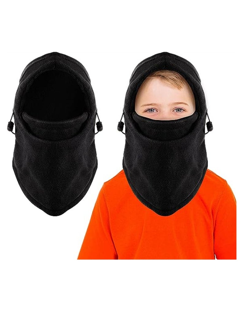 SYOSI Winter Children's Riding Mask, Winter Balaclava Warm Face Cover, Sports Warm Headgear Cold-proof Face Protection Cap, Windproof Motorcycle Ski Headgear, 1 Pcs, Black  - Image 1