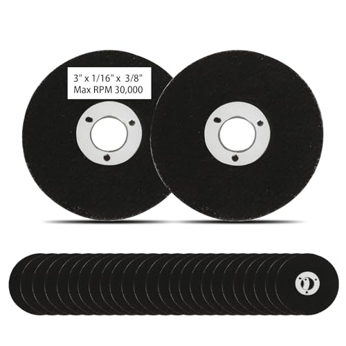 Firmoath Cut-Off Wheel 3 inch, with 3/8" Arbor Hole, 25Pcs Mini Metal Cutting Wheels Cutter Discs for Air Grinders Drill Rotary Tool - Image 1