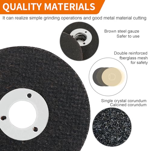 Firmoath Cut-Off Wheel 3 inch, with 3/8" Arbor Hole, 25Pcs Mini Metal Cutting Wheels Cutter Discs for Air Grinders Drill Rotary Tool - Image 3