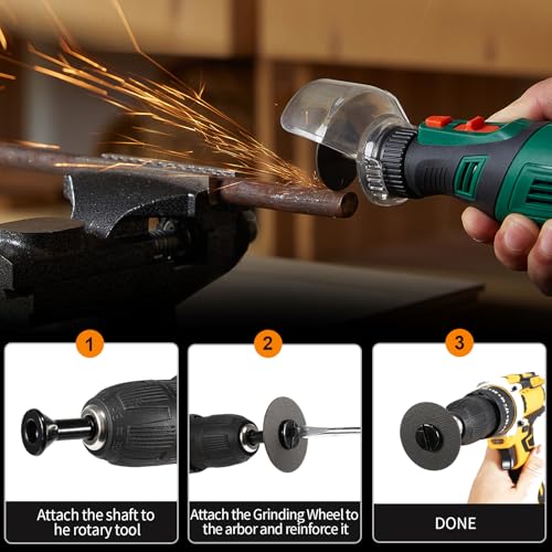 Firmoath Cut-Off Wheel 3 inch, with 3/8" Arbor Hole, 25Pcs Mini Metal Cutting Wheels Cutter Discs for Air Grinders Drill Rotary Tool - Image 4