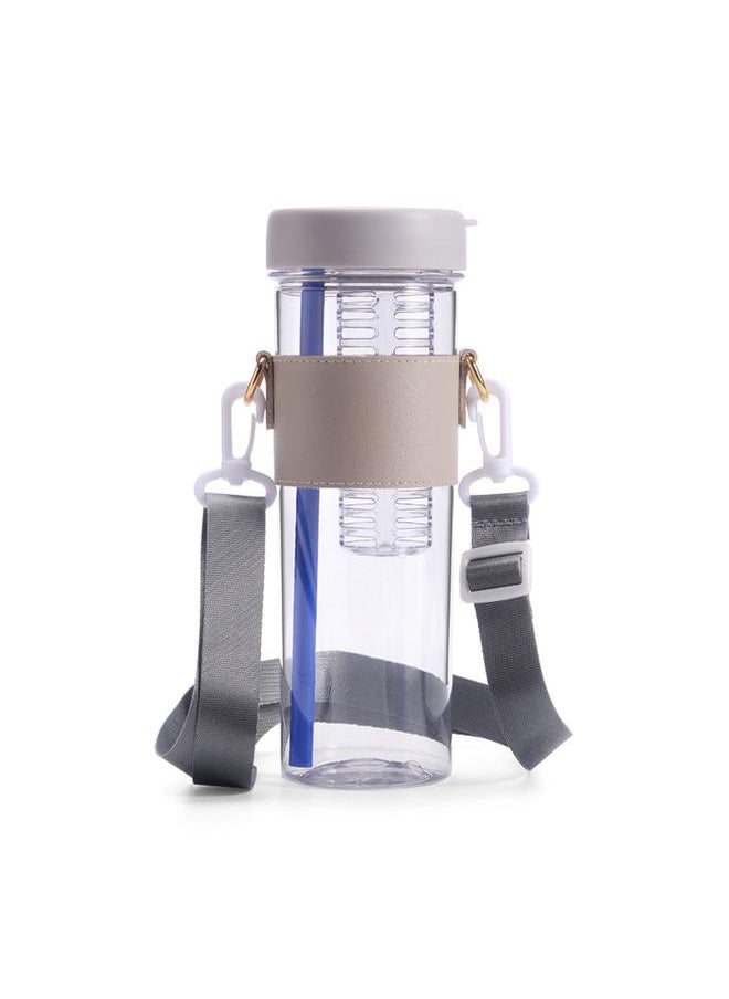 Thoraya Portable Water Bottle with Straw 800ML Drinking Bottles with Shoulder Strap Straw Bottle for Drinking Tea Mug for Outdoor Camping Supplies  - Image 1