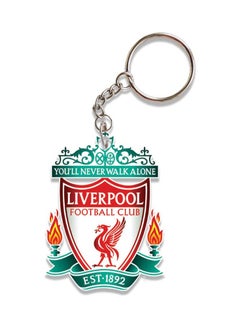 MARIO DRAFTS Liverpool Football Club Official Logo Keychain, PVC Material, Red and White  - Image 1