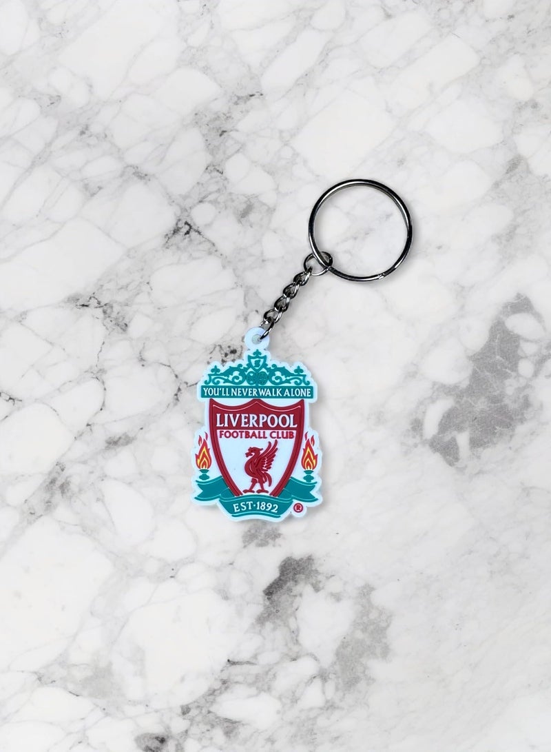 MARIO DRAFTS Liverpool Football Club Official Logo Keychain, PVC Material, Red and White - Image 2