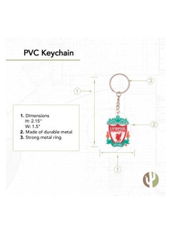 MARIO DRAFTS Liverpool Football Club Official Logo Keychain, PVC Material, Red and White  - Image 3