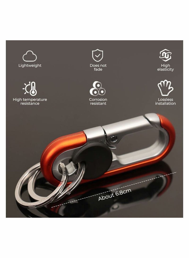 SYOSI 2 Pcs Men's Car Key Chain, Double Layer Anti-Loss Chain Car Keychain Key, Metal Waistband Car Keychain Organizer for Men - Image 5