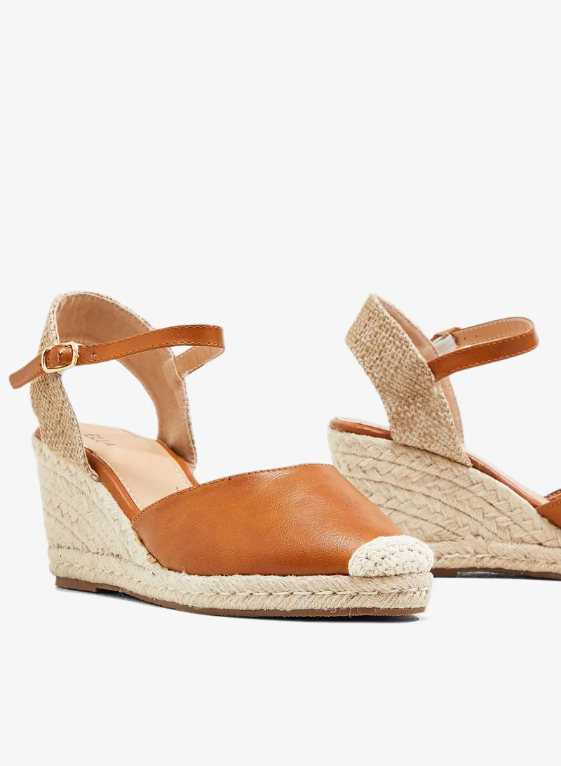 Ella Closed Toe Espadrille Wedge Sandal