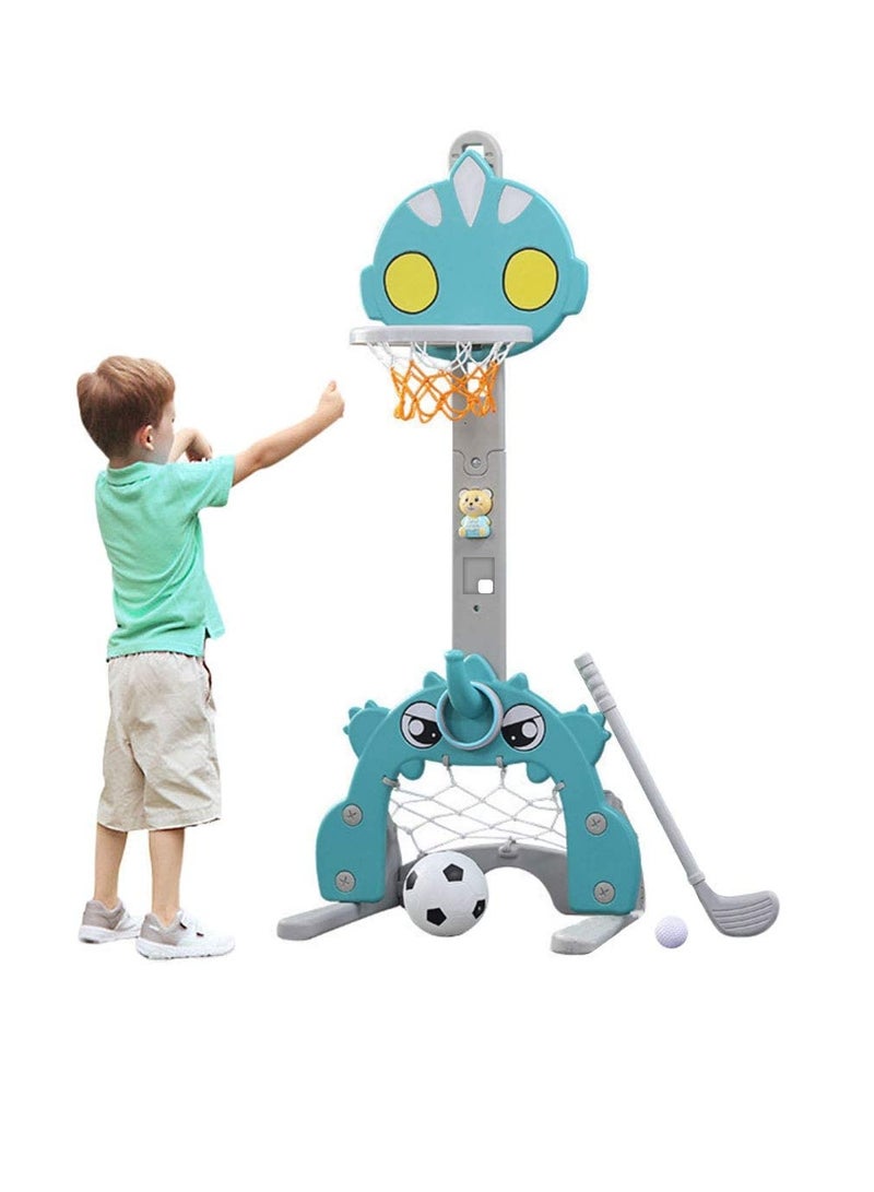 ALCOACH KIDS WONDER 4 in 1 Kid Basketball for Kids, Multi Activity Sports with Basketball Hoop, Football & Golf & Ring Toss Game Sets, Adjustable Height Toy Sports Activity Center for Indoor & Outdoor(Ultra M  - Image 1